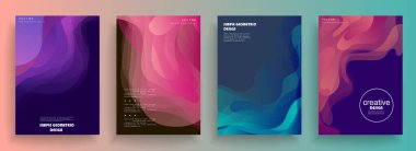 Kapakların sanatsal tasarımı. Yaratıcı renk arkaplanı. Modaya uygun gelecek tasarımı