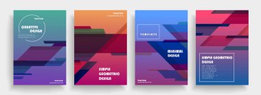 Kapakların sanatsal tasarımı. Yaratıcı renk arkaplanı. Modaya uygun gelecek tasarımı