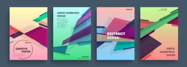 Kapakların sanatsal tasarımı. Yaratıcı renk arkaplanı. Modaya uygun gelecek tasarımı