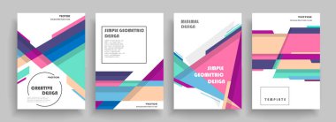 Kapakların sanatsal tasarımı. Yaratıcı renk arkaplanı. Modaya uygun gelecek tasarımı