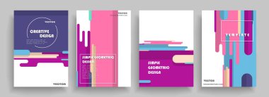 Kapakların sanatsal tasarımı. Yaratıcı renk arkaplanı. Modaya uygun gelecek tasarımı