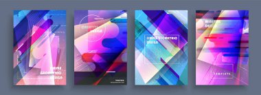 Kapakların sanatsal tasarımı. Yaratıcı renk arkaplanı. Modaya uygun gelecek tasarımı