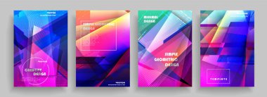 Kapakların sanatsal tasarımı. Yaratıcı renk arkaplanı. Modaya uygun gelecek tasarımı