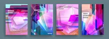 Kapakların sanatsal tasarımı. Yaratıcı renk arkaplanı. Modaya uygun gelecek tasarımı