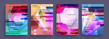 Kapakların sanatsal tasarımı. Yaratıcı renk arkaplanı. Modaya uygun gelecek tasarımı