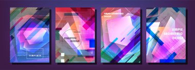 Kapakların sanatsal tasarımı. Yaratıcı renk arkaplanı. Modaya uygun gelecek tasarımı