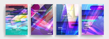 Kapakların sanatsal tasarımı. Yaratıcı renk arkaplanı. Modaya uygun gelecek tasarımı