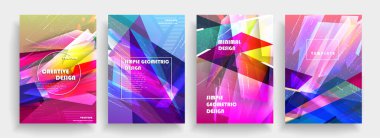 Kapakların sanatsal tasarımı. Yaratıcı renk arkaplanı. Modaya uygun gelecek tasarımı