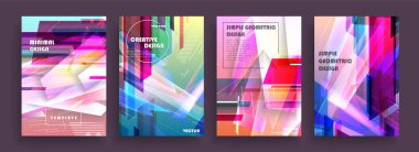 Kapakların sanatsal tasarımı. Yaratıcı renk arkaplanı. Modaya uygun gelecek tasarımı