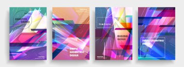 Kapakların sanatsal tasarımı. Yaratıcı renk arkaplanı. Modaya uygun gelecek tasarımı