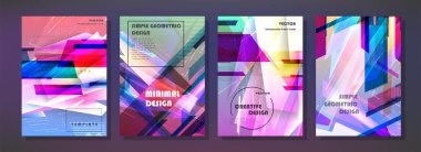 Kapakların sanatsal tasarımı. Yaratıcı renk arkaplanı. Modaya uygun gelecek tasarımı