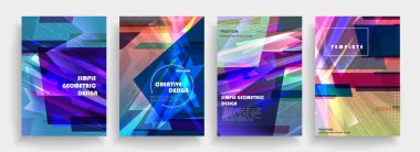 Kapakların sanatsal tasarımı. Yaratıcı renk arkaplanı. Modaya uygun gelecek tasarımı