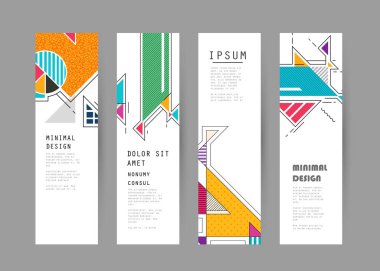 Soyut Tasarım Web Sancak Arkaplanı veya Başlık Şablonları