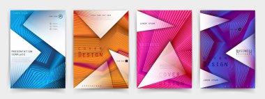 Renkli soyut tasarım. Minimum geometrik desen eğimleri. Eps10 vektörü.