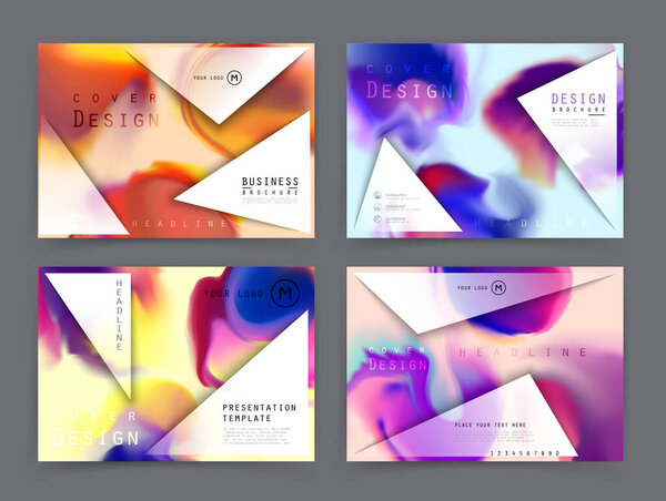 Trendy  abstract templates. Suitable for social media posts, mobile apps, cards, invitations, banners design and web/internet ads. Vector illustration.