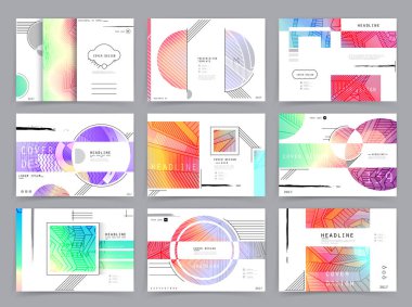 Kare pankart şablonları. İş broşürü tasarımı