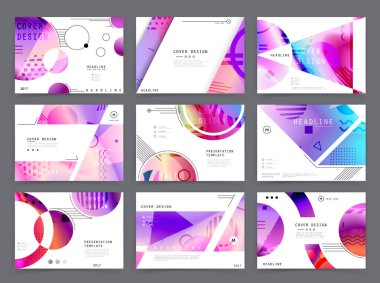 Kare pankart şablonları. İş broşürü tasarımı