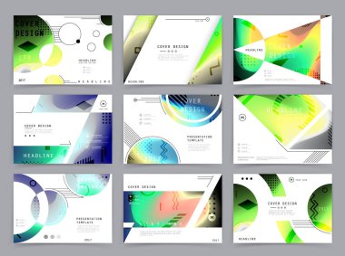 Kare pankart şablonları. İş broşürü tasarımı