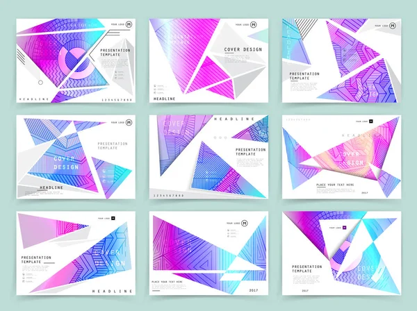 Kare afiş şablonları seti İş broşürü tasarımı