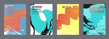 Soyut Renkli Memphis Sanat Arkaplanı seti. 80 'lerin memphis geometrik tarzı düz ve çizgi tasarım elementleri. Kapaklar, afişler, el ilanları ve posterler için geçmişe dönük sanat eserleri. Vektör illüstrasyonu