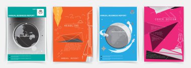 Soyut arkaplan yaratıcı kapak seti. Kolaj sayfası, tebrik kartı, davetiye, broşür fırça darbeleri stili, afiş fikri, kitap kapağı baskısı, telefon kılıfı baskısı, Eps10 vektörü için kullanılabilir.