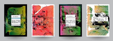 Sanat tasarımı kapsar. Yaratıcı arkaplan renkleri. Moda fütürist tasarımı