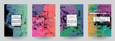 Sanat tasarımı kapsar. Yaratıcı arkaplan renkleri. Moda fütürist tasarımı