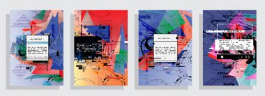 Sanat tasarımı kapsar. Yaratıcı arkaplan renkleri. Moda fütürist tasarımı