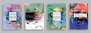 Sanat tasarımı kapsar. Yaratıcı arkaplan renkleri. Moda fütürist tasarımı