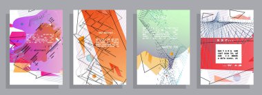 Sanat tasarımı kapsar. Yaratıcı arkaplan renkleri. Moda fütürist tasarımı