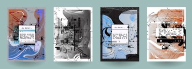 Sanat tasarımı kapsar. Yaratıcı arkaplan renkleri. Moda fütürist tasarımı