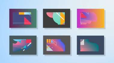 Modern soyut kapaklar seti. Fütürist tasarım. Eps10 vektörü.