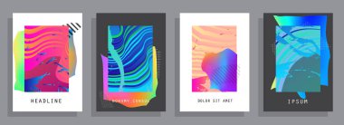 Şablon broşürleri, el ilanları, iş sunumları. Modern düz çizgi biçimi.