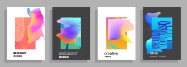 Şablon broşürleri, el ilanları, iş sunumları. Modern düz çizgi biçimi.