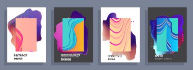 Şablon broşürleri, el ilanları, iş sunumları. Modern düz çizgi biçimi.