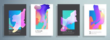 Şablon broşürleri, el ilanları, iş sunumları. Modern düz çizgi biçimi.