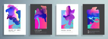 Şablon broşürleri, el ilanları, iş sunumları. Modern düz çizgi biçimi.