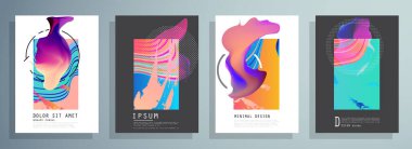 Şablon broşürleri, el ilanları, iş sunumları. Modern düz çizgi biçimi.