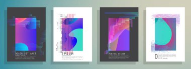 Şablon broşürleri, el ilanları, iş sunumları. Modern düz çizgi biçimi.