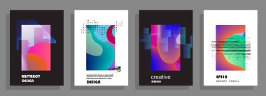 Şablon broşürleri, el ilanları, iş sunumları. Modern düz çizgi biçimi.