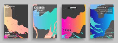 Şablon broşürleri, el ilanları, iş sunumları. Modern düz çizgi biçimi.