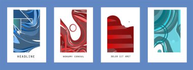 Broşür kapağı tasarımı için soyut geometrik şablon arkaplanı.