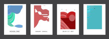 Broşür kapağı tasarımı için soyut geometrik şablon arkaplanı.