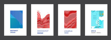 Broşür kapağı tasarımı için soyut geometrik şablon arkaplanı.