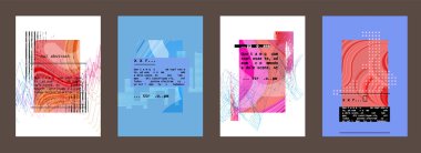 Broşür kapağı tasarımı için soyut geometrik şablon arkaplanı.