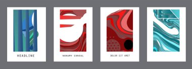 Kapakların sanatsal tasarımı. Yaratıcı renk arkaplanı. Modaya uygun gelecek tasarımı