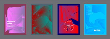 Kapakların sanatsal tasarımı. Yaratıcı renk arkaplanı. Modaya uygun gelecek tasarımı
