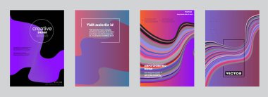 Kapakların sanatsal tasarımı. Yaratıcı renk arkaplanı. Modaya uygun gelecek tasarımı