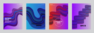 Kapakların sanatsal tasarımı. Yaratıcı renk arkaplanı. Modaya uygun gelecek tasarımı