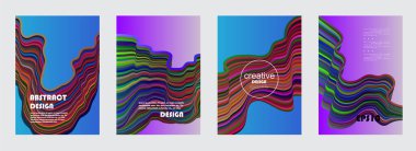 Kapakların sanatsal tasarımı. Yaratıcı renk arkaplanı. Modaya uygun gelecek tasarımı